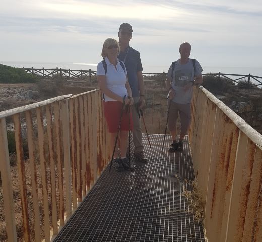 Some of us braved the platform to view the sinkhole below.