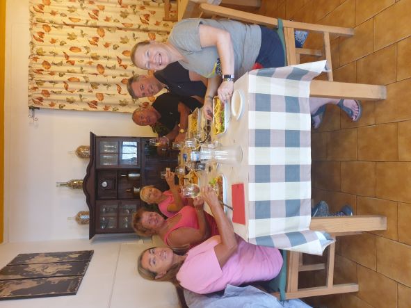 Luckily we chose to sit inside and they let Toby the dog sit under the table.  The heavy rain started just after we sat down.